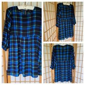 Aqua Girl Plaid Dress Bloomingdale’s Exclusive Collection SZ XL Girls NWT